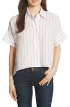 Women's Alice + Olivia Edyth High/low Button Down Shirt - White