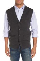 Men's Nordstrom Men's Shop Merino Button Front Sweater Vest - Grey