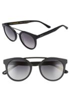 Women's Diff Astro 49mm Polarized Aviator Sunglasses - Matte Black/ Grey