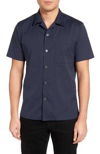 Men's Theory Havana Slim Fit Sport Shirt - Blue