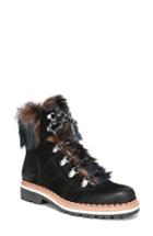 Women's Sam Edelman Bronte Faux Fur Trim Boot M - Black