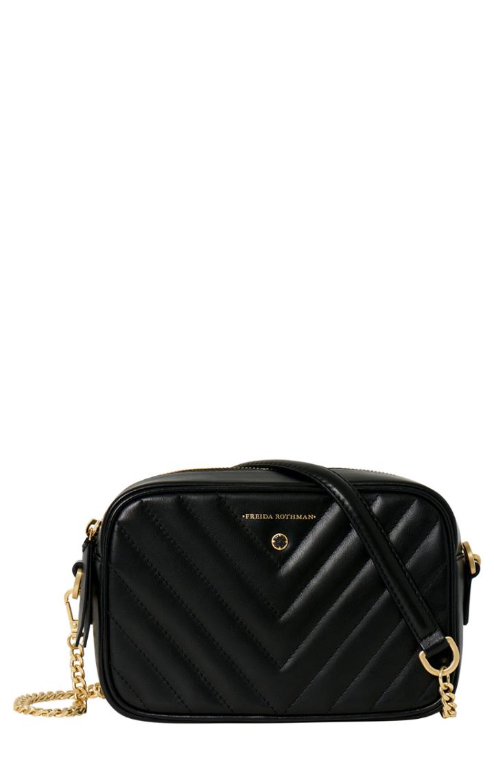 Freida Rothman Lexington Quilted Leather Camera Bag - Black