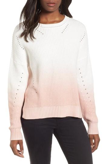 Women's Caslon Shaker Stitch Cotton Sweater - Ivory