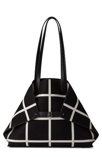 Akris Medium Ai Reversible Leather Tote - Black