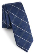 Men's The Tie Bar Plaid Silk & Wool Tie, Size - Blue
