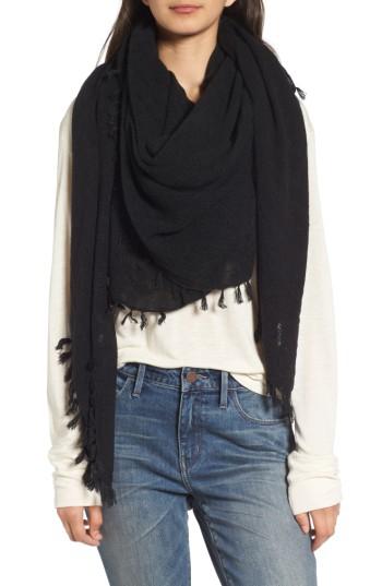 Women's Treasure & Bond Knotted Tassel Scarf, Size - Black