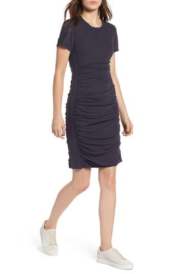 Women's James Perse Mixed Media Side Panel Dress - Blue