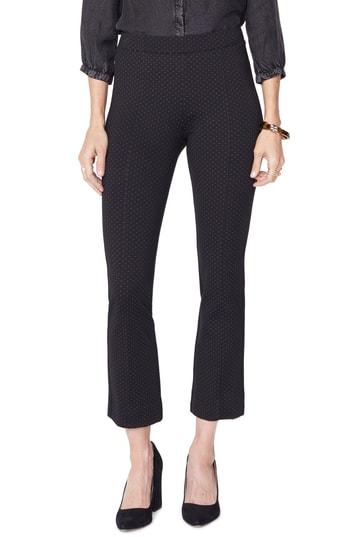 Women's Nydj Swiss Dot Crop Pants - Black