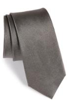 Men's The Tie Bar Grosgrain Silk Tie, Size - Grey