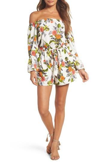 Women's 19 Cooper Off The Shoulder Romper - White