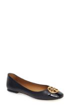 Women's Tory Burch Chelsea Cap Toe Ballet Flat .5 M - Blue