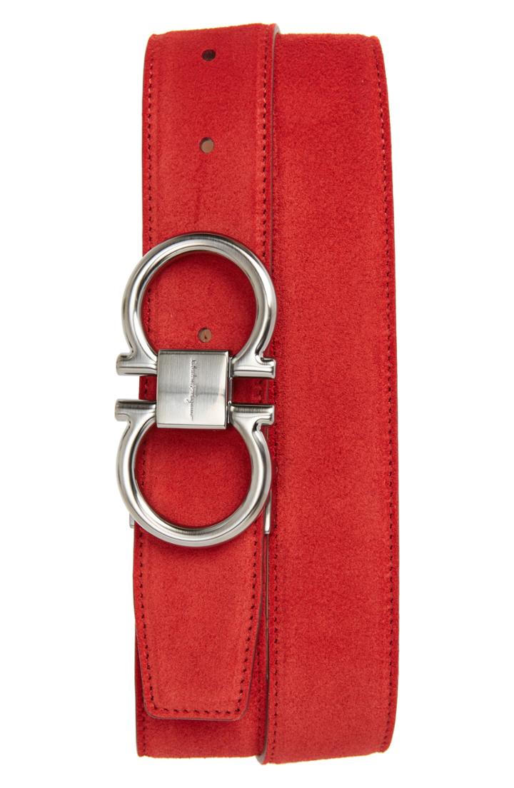 Men's Salvatore Ferragamo Parigi Suede Belt