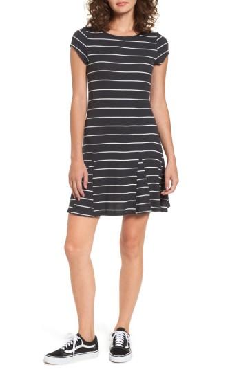 Women's Billabong Rockin Down Stripe T-shirt Dress - Black