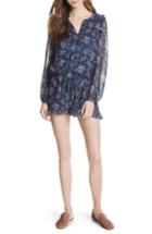 Women's Joie Cherita Floral Silk Romper, Size - Blue