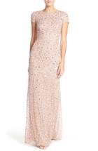 Women's Adrianna Papell Short Sleeve Sequin Mesh Gown - Pink