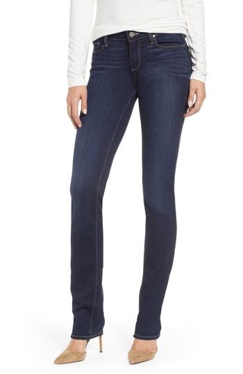 Women's Paige Skyline Transcend Straight Jeans - Blue