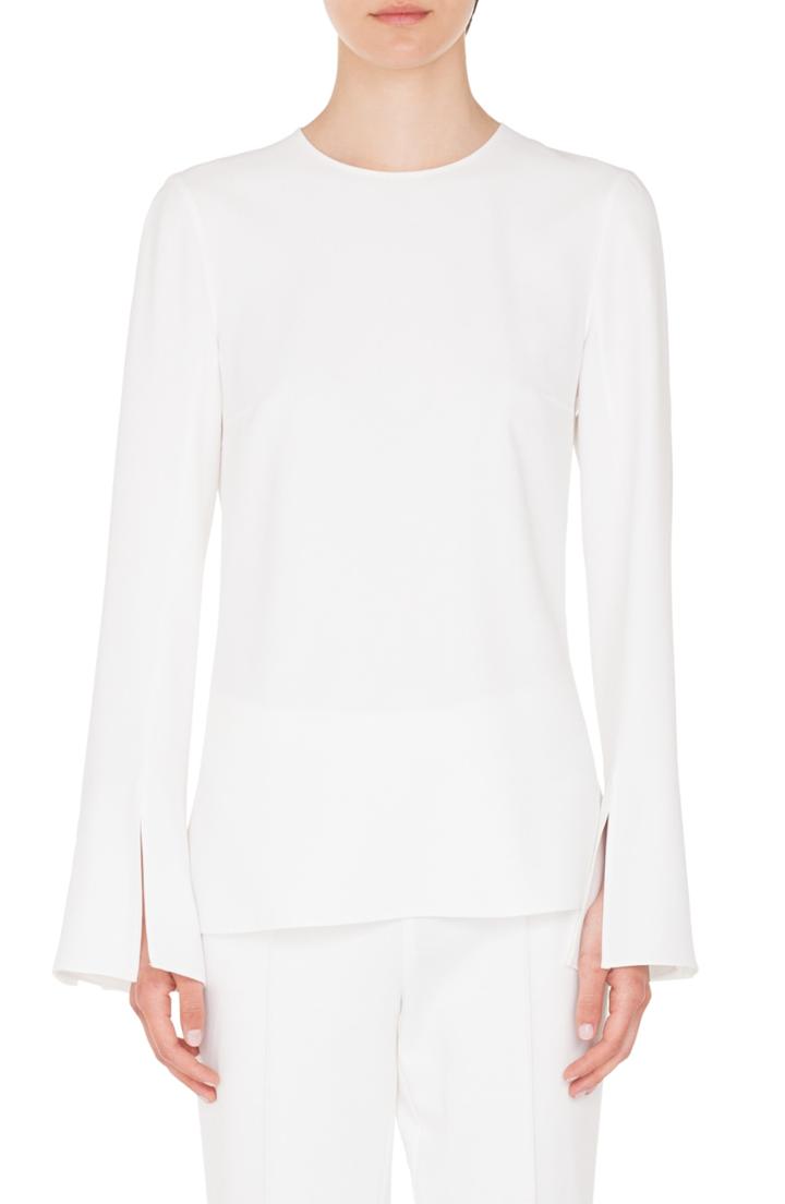 Women's Akris Punto Trumpet Sleeve Blouse - White