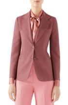 Women's Gucci Two-button Wool Jacket Us / 40 It - Pink