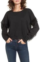 Women's Blanknyc Beaded Fringe Crop Sweatshirt
