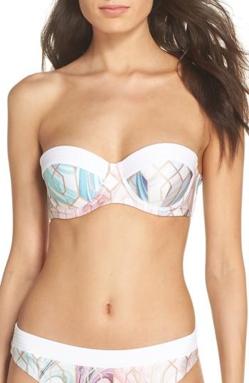 Women's Ted Baker London Sea Of Cloudes Underwire Bikini Top A/b - White