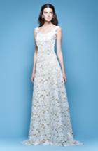 Women's Carolina Herrera Guipure Lace A-line Gown, Size - Ivory