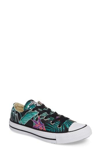 Women's Converse Chuck Taylor All Star Tropical Low Top Sneaker M - Black