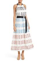 Women's Tibi Pompom Halter Midi Dress
