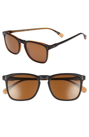Men's Raen Wiley 54mm Polarized Sunglasses - Black/ Tan/ Brown