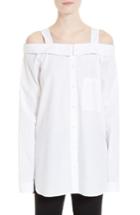 Women's Robert Rodriguez Oversize Cold Shoulder Shirt - White