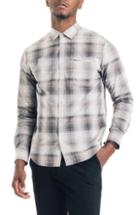 Men's Good Man Brand Hamachi Slim Fit Plaid Sport Shirt, Size - Brown