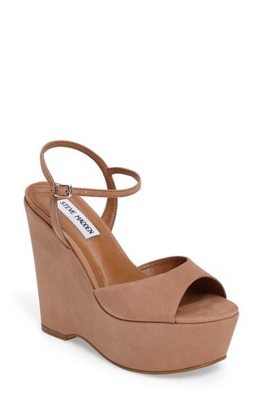Women's Steve Madden Rosey Platform Wedge Sandal M - Brown
