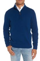 Men's Nordstrom Men's Shop Regular Fit Cashmere Quarter Zip Pullover, Size - Blue