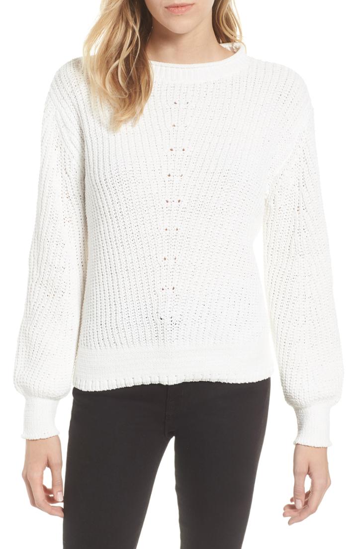 Women's Caslon Chenille Crewneck Sweater - Ivory