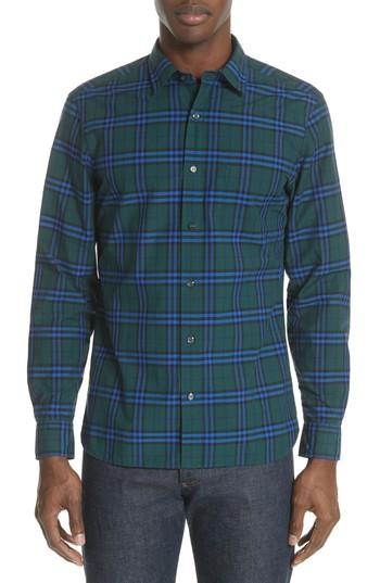Men's Burberry Alexander Check Sport Shirt, Size - Red