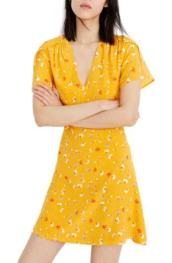 Women's Madewell Belladonna Silk Dress - Orange