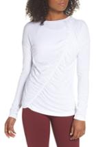 Women's Zella So Graceful Ruched Tee, Size - White