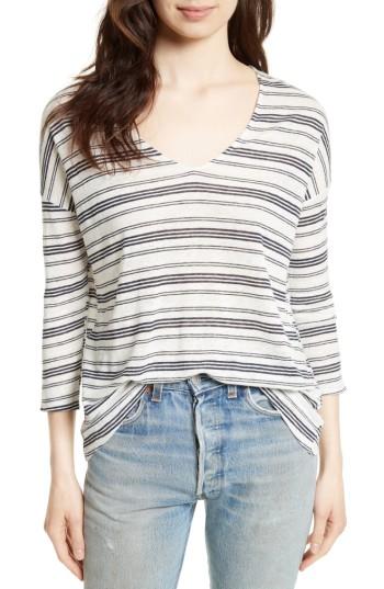 Women's Joie Orsola Stripe Linen Knit Top - White