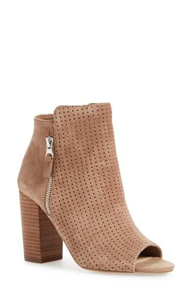 Women's Jessica Simpson 'keris' Open Toe Bootie .5 M - Beige