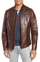 Men's Schott Nyc Cafe Racer Waxy Cowhide Leather Jacket