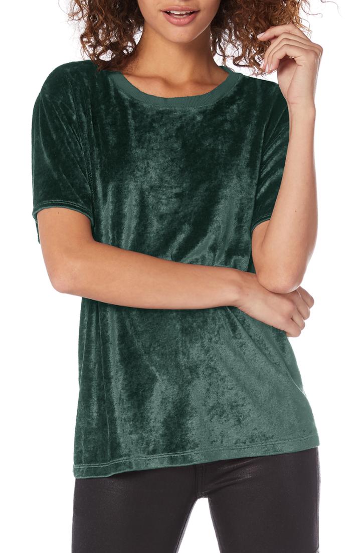 Women's Michael Stars Velvet Tee - Green