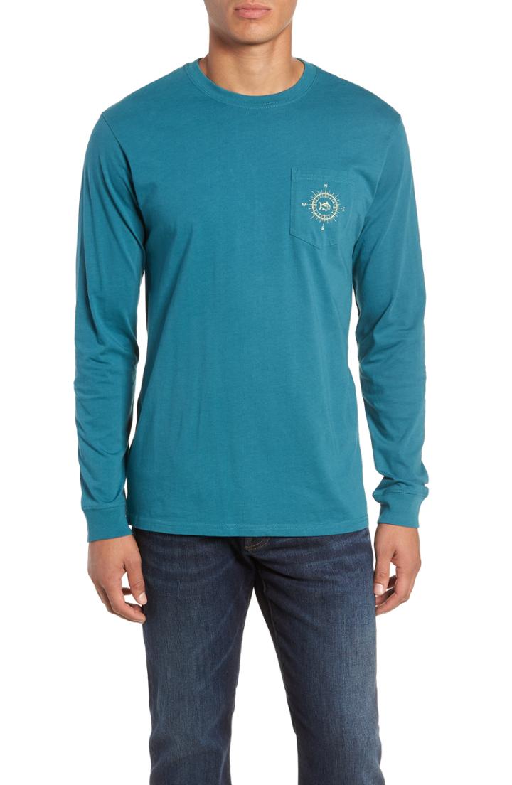 Men's Southern Tide Long Sleeve Compass T-shirt
