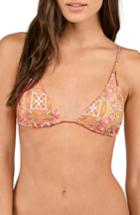 Women's Volcom Just Add Water Triangle Bikini Top - Orange
