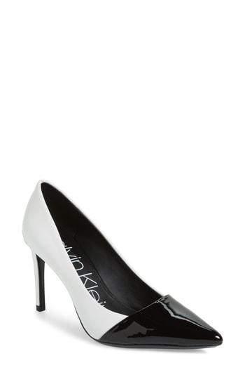 Women's Calvin Klein Roslyn Pointed Toe Pump M - White