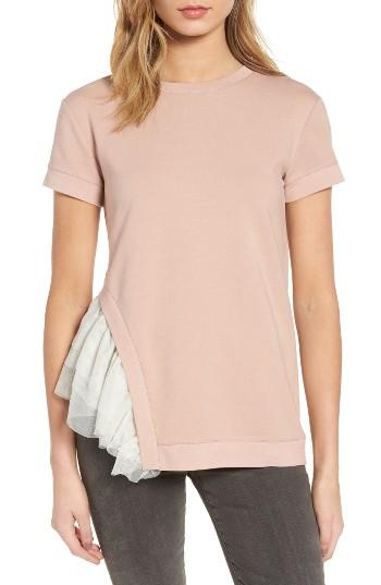 Women's Chelsea28 Mixed Media Sweatshirt - Pink