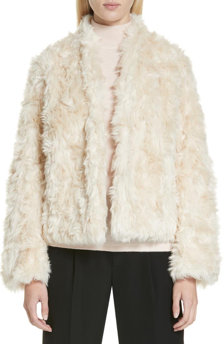 Women's Vince H Faux Fur Jacket, Size X-small - Ivory