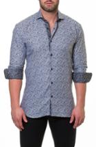 Men's Maceoo Wall Street Electric Grey Slim Fit Sport Shirt (m) - Grey