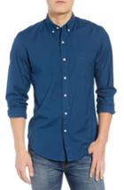 Men's J.crew Slim Fit Stretch Secret Wash Garment Dyed Sport Shirt, Size - Blue