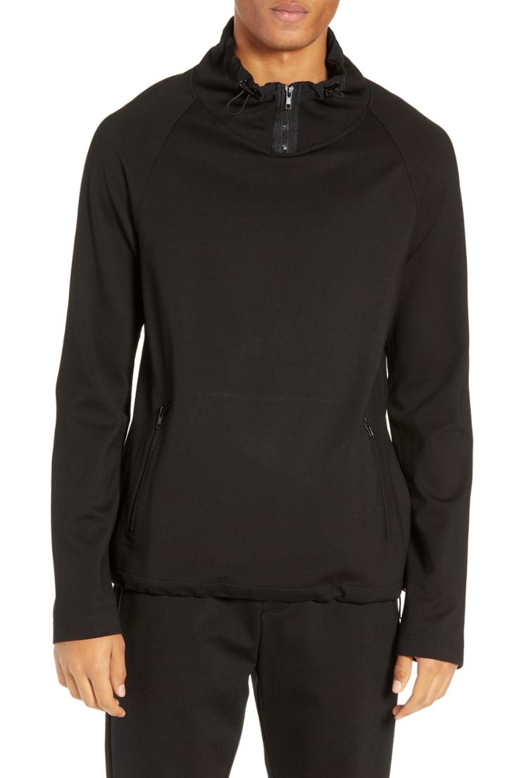 Men's River Stone Drawstring Funnel Neck Pullover