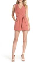 Women's Adelyn Rae Val Sleeveless Romper - Coral