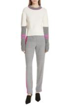 Women's Grey Jason Wu Colorblock Merino Wool Sweater - White